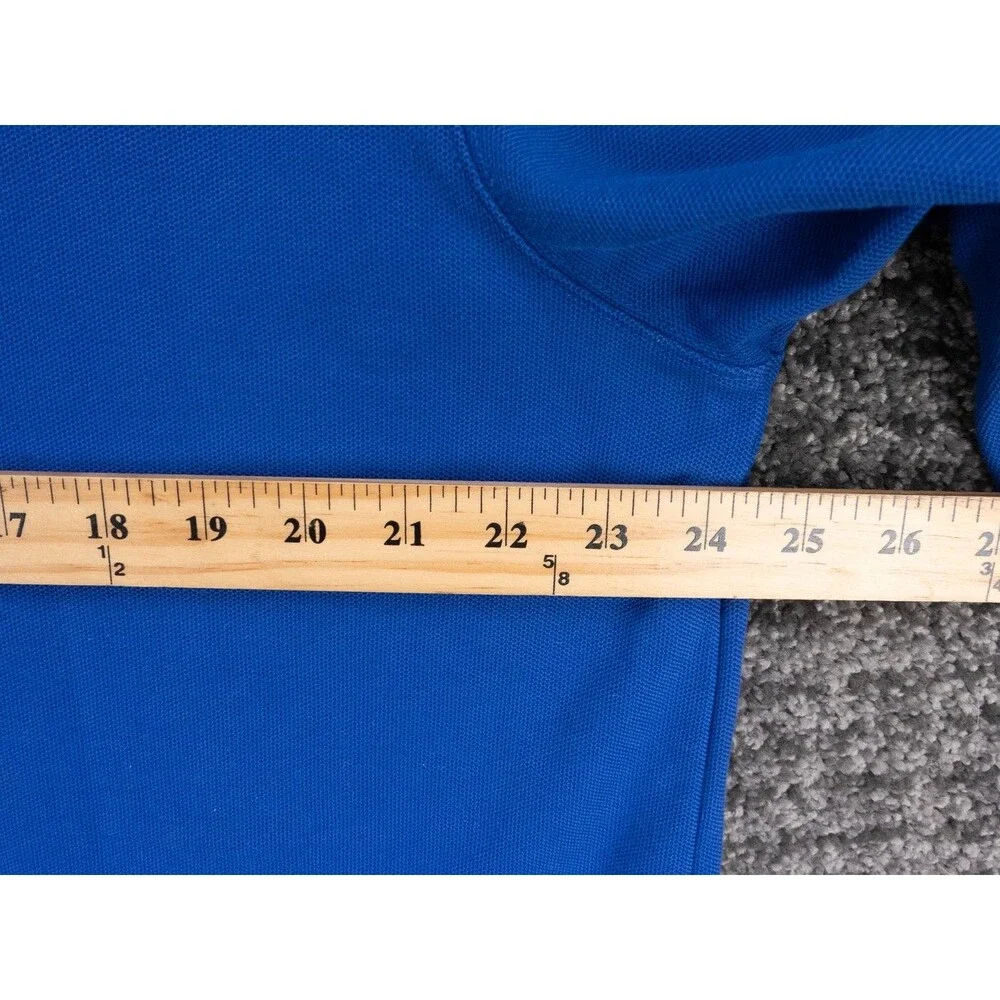 LL Bean Polo Shirt Mans XLT Blue Long Sleeve Cotton Casual Dad Outdoor Preppy